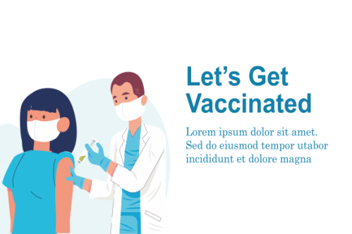 Flat vaccination campaign illustration vector