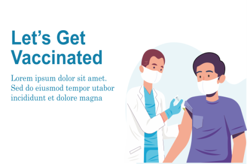 Flat vaccination campaign illustration vector