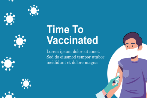 Flat vaccination campaign illustration vector