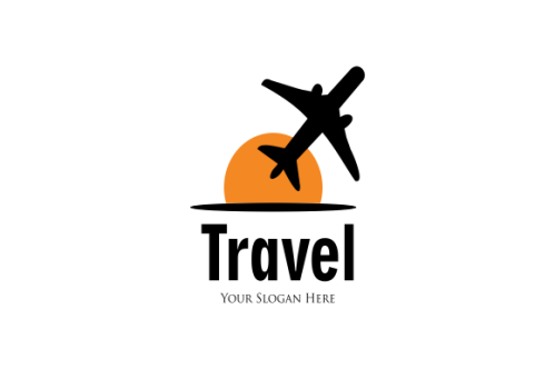 Detailed travel logo concept for business