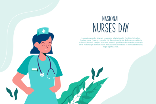 Flat national nurses day illustration vector