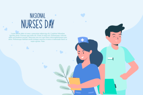 Flat national nurses day illustration vector