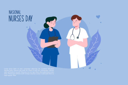 Flat national nurses day illustration vector