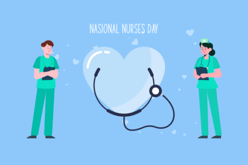 Flat national nurses day illustration vector