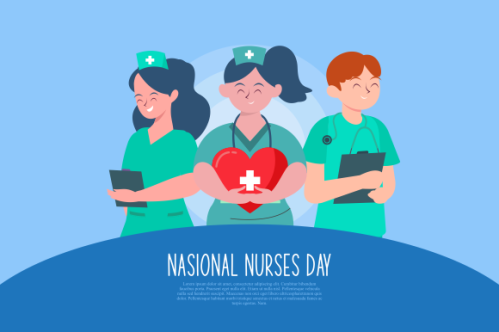 Flat national nurses day illustration vector