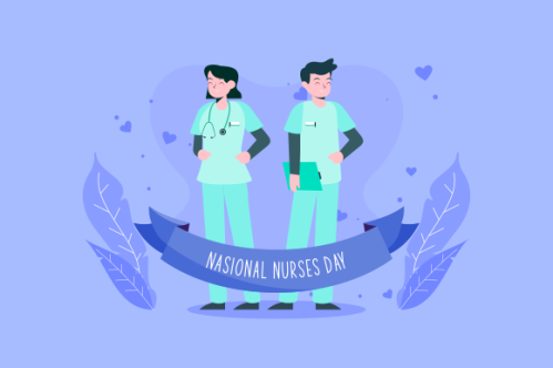 Flat national nurses day illustration vector