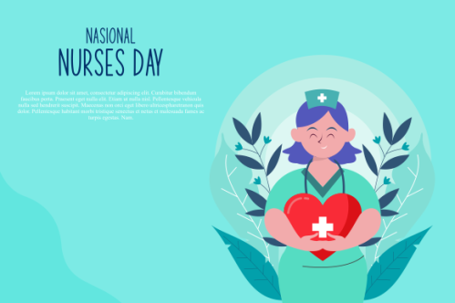 Flat national nurses day illustration vector