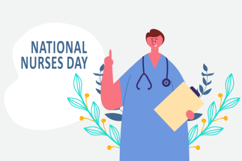 Flat national nurses day illustration vector