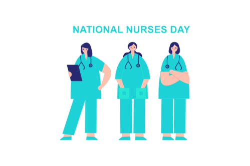 Flat national nurses day illustration vector