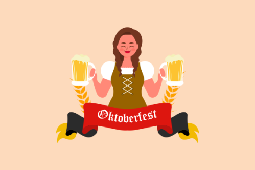 Hand drawn oktoberfest character illustration