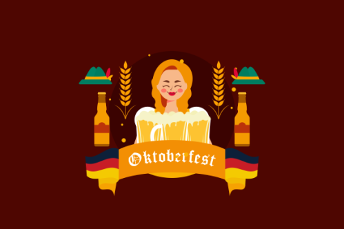 Hand drawn oktoberfest character illustration