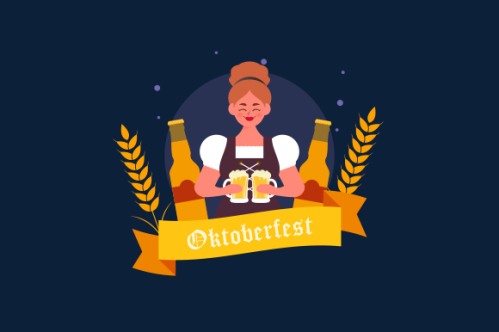 Hand drawn oktoberfest character illustration