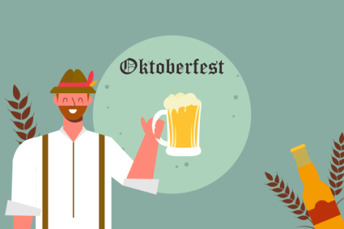 Hand drawn oktoberfest character illustration