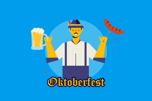 Hand drawn oktoberfest character illustration