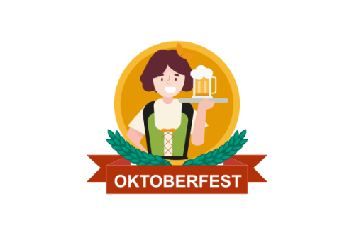 Hand drawn oktoberfest character illustration