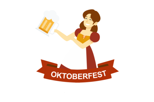 Hand drawn oktoberfest character illustration