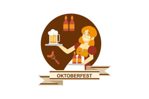 Hand drawn oktoberfest character illustration