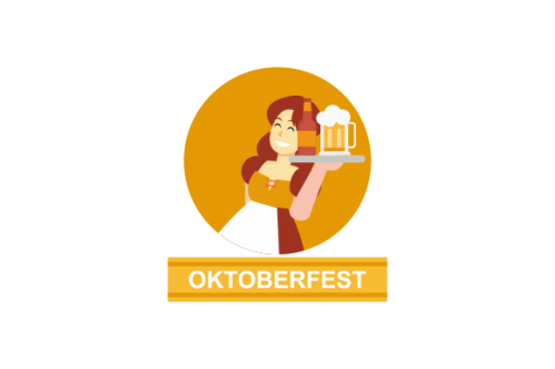 Hand drawn oktoberfest character illustration