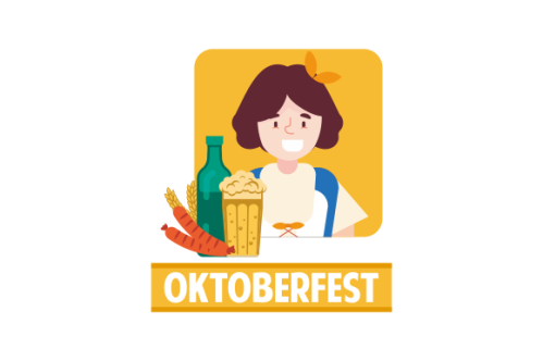 Hand drawn oktoberfest character illustration