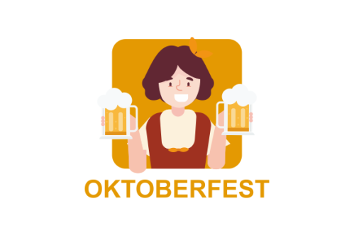 Hand drawn oktoberfest character illustration