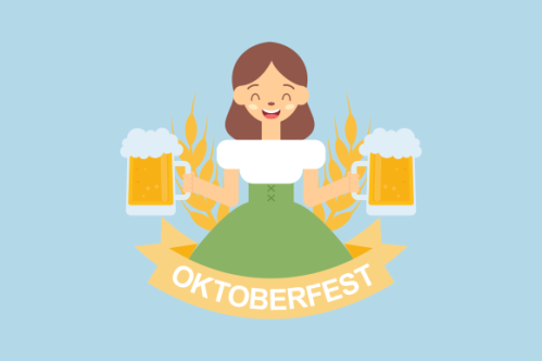 Hand drawn oktoberfest character illustration