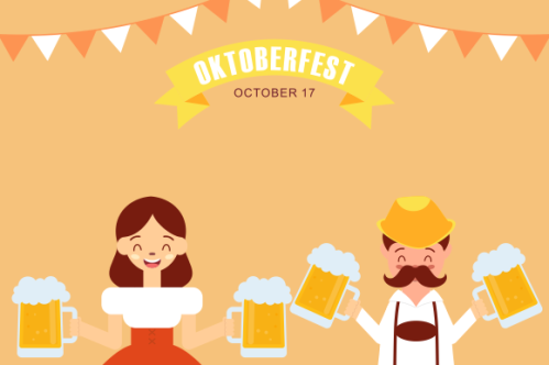 Hand drawn oktoberfest character illustration