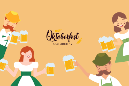 Hand drawn oktoberfest character illustration