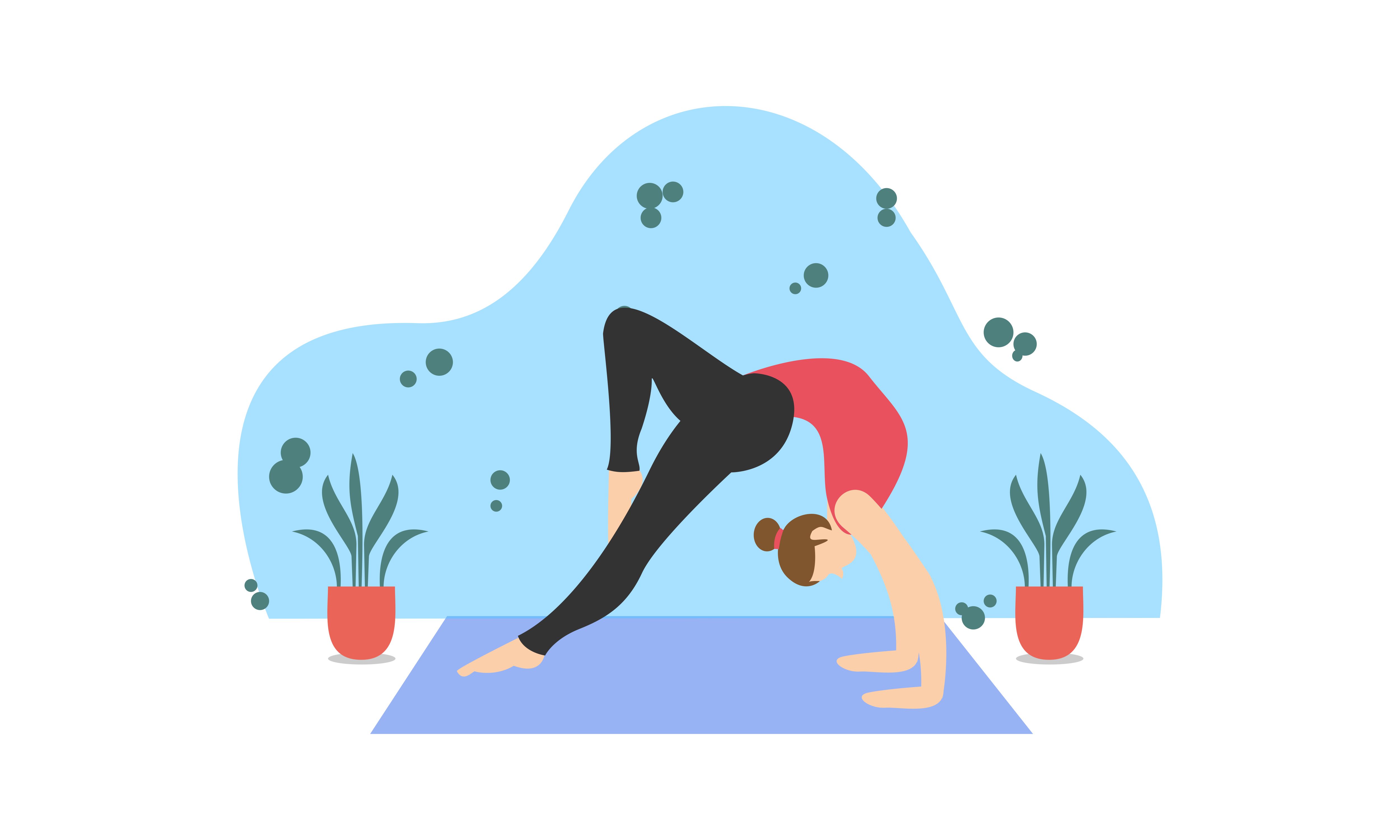 Women's meditation in lotus pose yoga illustration vector