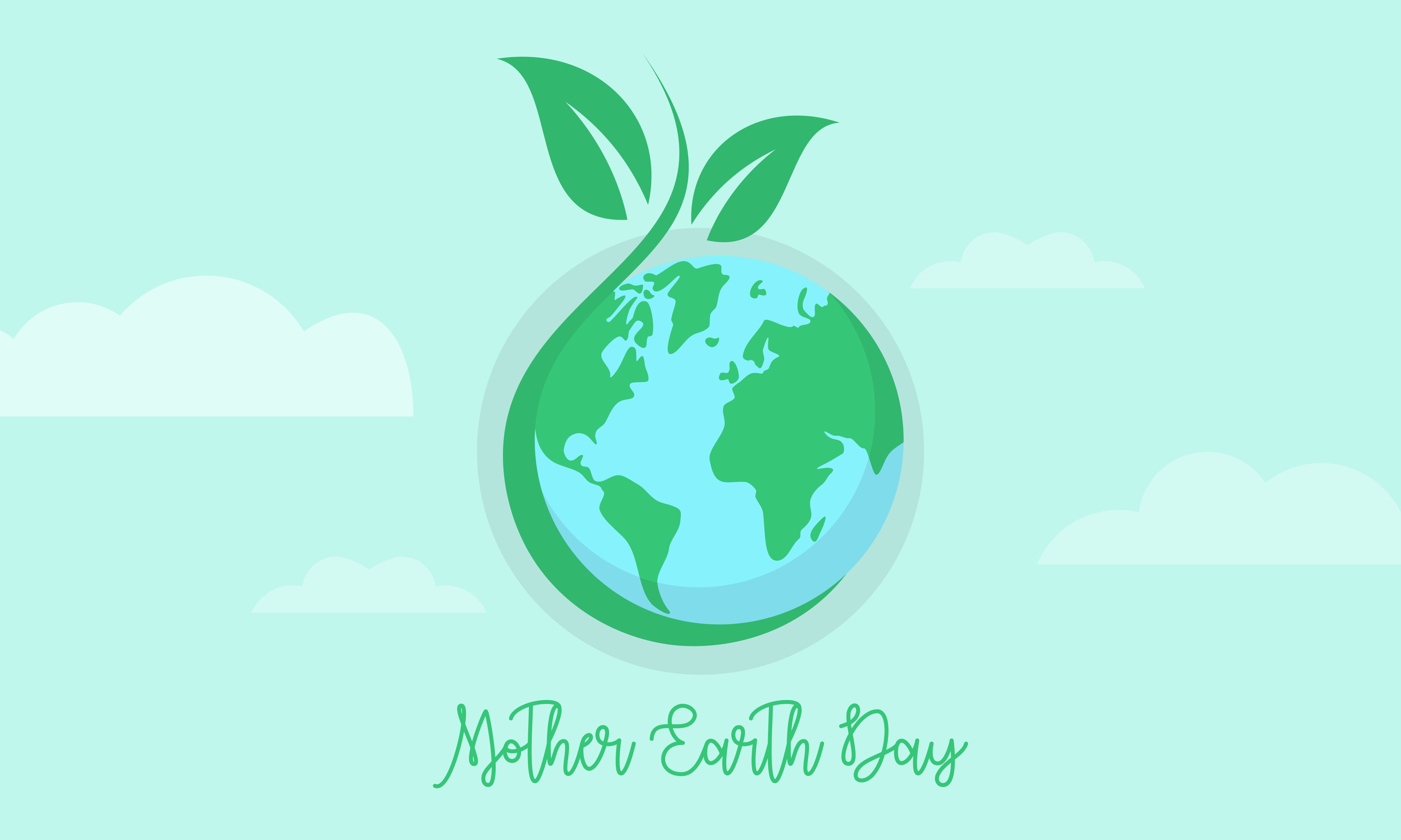 International mother earth day background vector illustration
