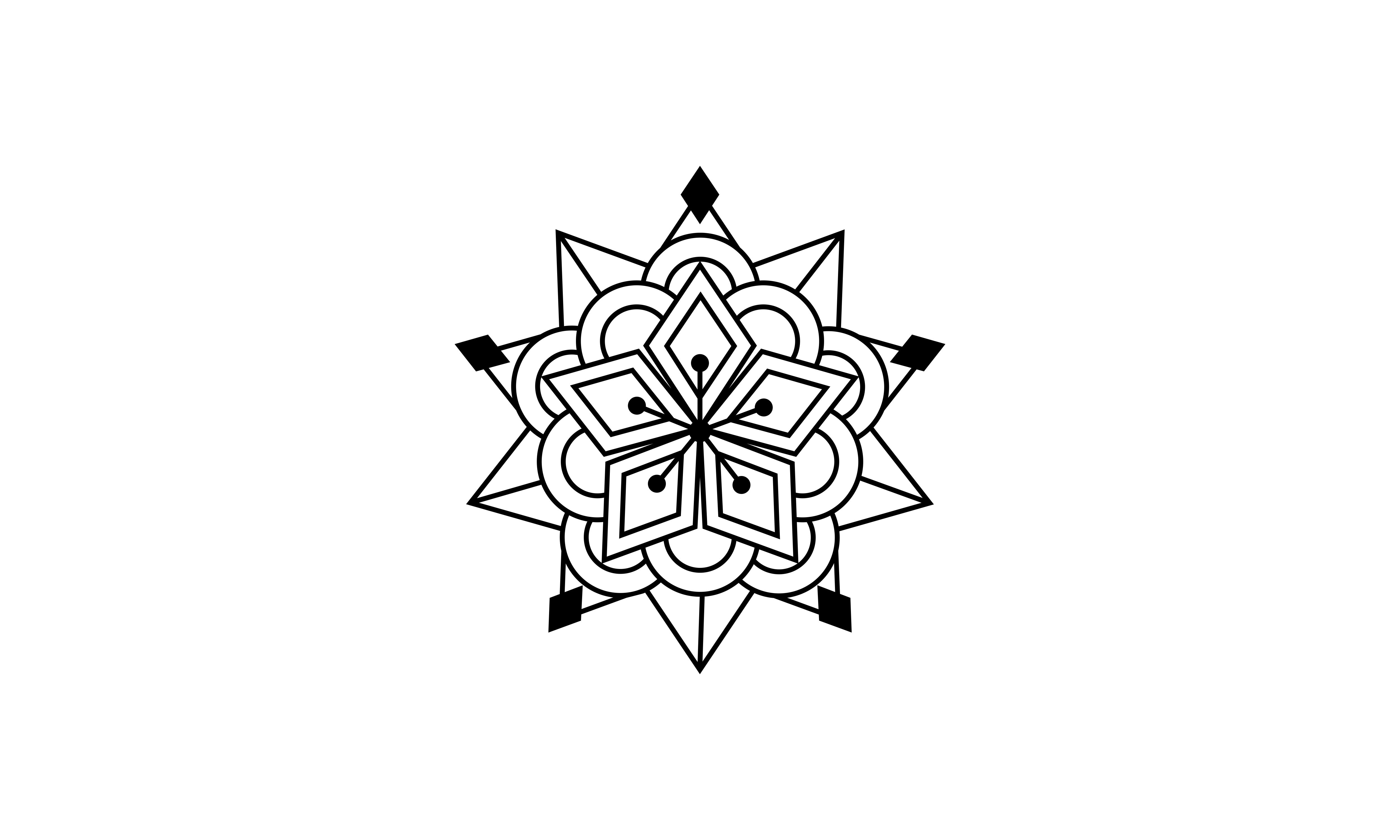 Mandala decorative element illustration. Geometric logo template